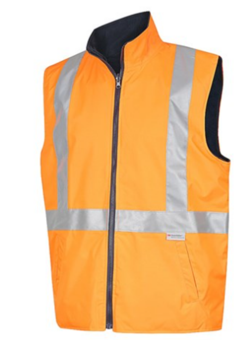 Picture of HI-VIS REVERSIBLE VEST WITH REFLECTIVE TAPE